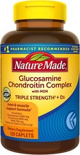 Nature Made Glucosamine Chondroitin with MSM, Joint Support, 120 Caplets, 60 Day