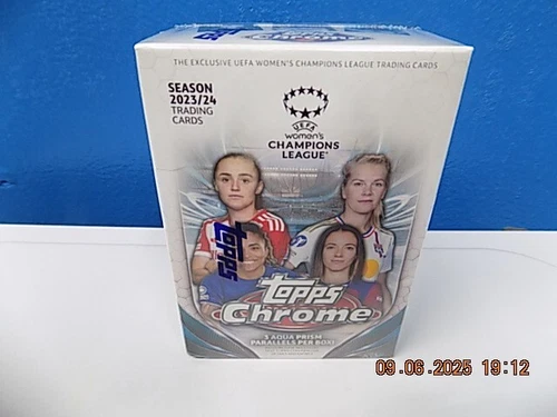 2023/24 Topps Chrome UEFA Women's Champions League Soccer Blaster Box New Sealed
