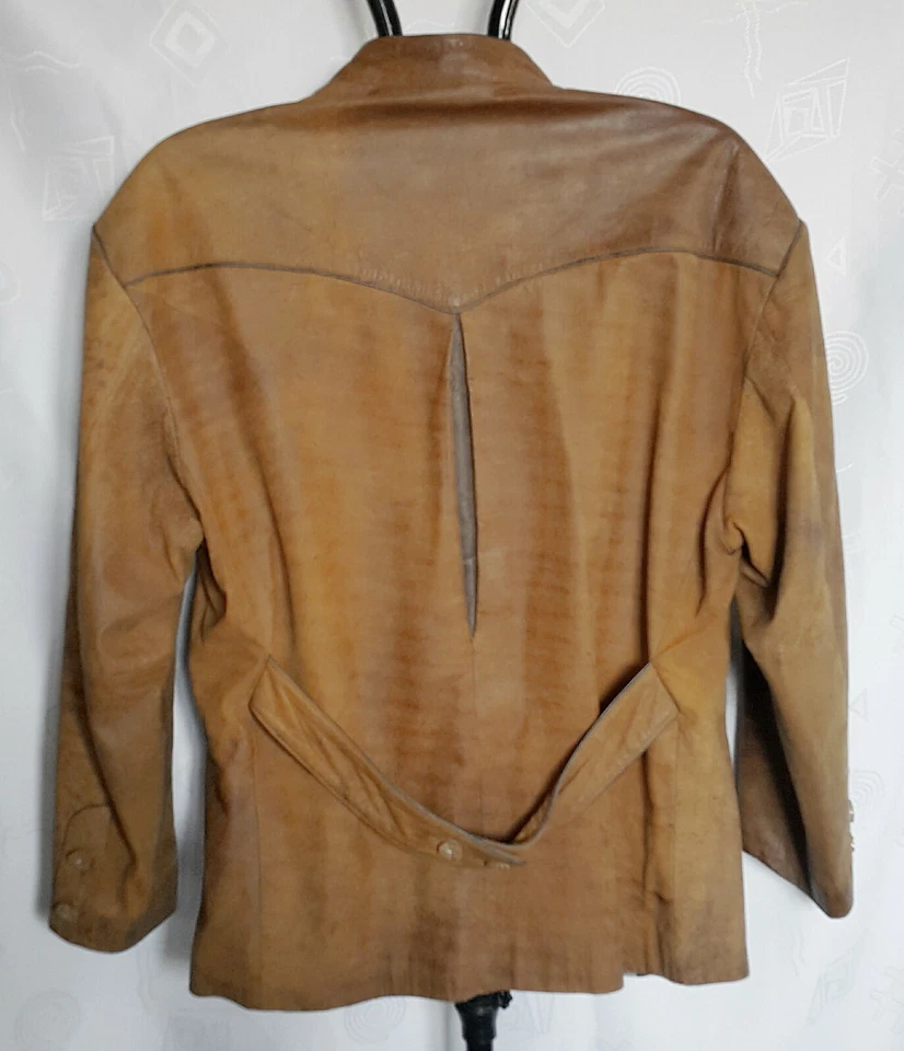 CHAQUETA DE HOMBRE DE CUERO ALDO COLITTI OKTOBERFEST DIRNDL TIROL DE COLECCIÓN: 42/52 Foto 3 de 4