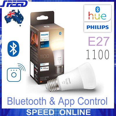 PHILIPS Hue White 1100 LED Bulb A60 - E27 - (Bluetooth & WiFi Controls)