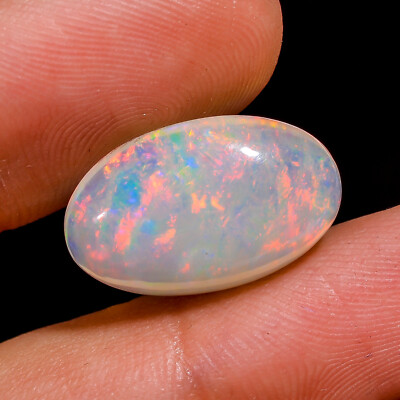 natural ETHIOPIAN OPAL oval cabochon loose gemstone 5.35 Cts. (11x18x05 mm size)