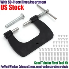 Semi Tubular Rivet Tool For 1/8" Semitubular Rivets Vent Window Restoration Kit