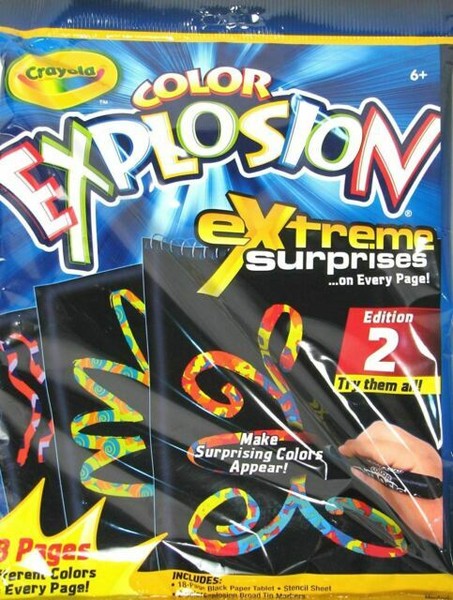 Crayola Colour Explosion 18 Pages Plus 2 Markers Fast DISPATCH for sale