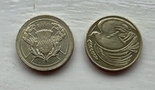 £2 COINS 1 x1986 THISTLE &amp; 1 x 1995 DOVE BOTH QUEEN ELIZABETH ll HEAD CIRCULATED