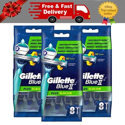Gillette Blueii Men's Disposable Razors , 20 Pieces