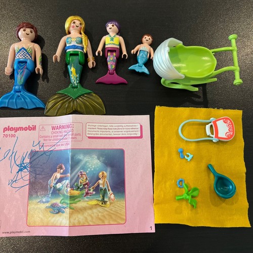 Playmobil 70100 Mermaid Family Set Baby Cart Stroller Sister 26/12/19 Underwater - Picture 14 of 14