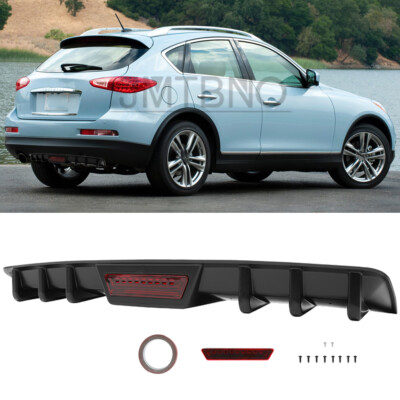 Car Rear Bumper Diffuser Lip Shark Fins Spoiler Splitter For Infiniti FX35 FX37