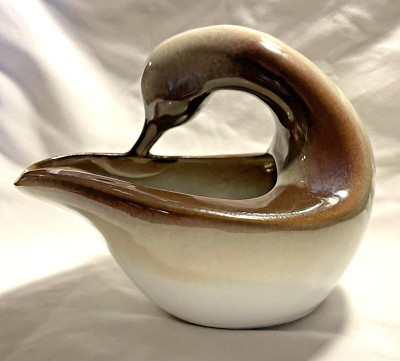 PETER POTS Stoneware Bird Planter / Bowl - Rhode Island / USA - Marked / Vintage
