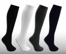 6 Pairs Of Cotton Knee High Socks For School 4 Colours / 4 Sizes 