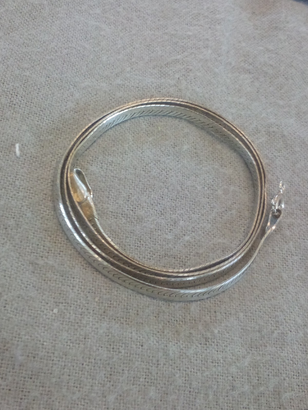 925 20 solid silver herringbone necklace - image 2