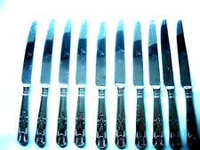 Pair VINERS Silver Plate Cutlery - KINGS Pattern - Table Knife / Knives - 9 3/4"