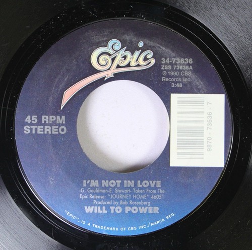 Soul 45 Will To Power - Fly Bird / I'M Not In Love On Epic - Picture 2 of 2