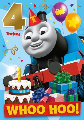 4th Birthday Card Thomas The Tank Engine Age 4 Greeting Card Includes Envelope - Picture 2 of 7