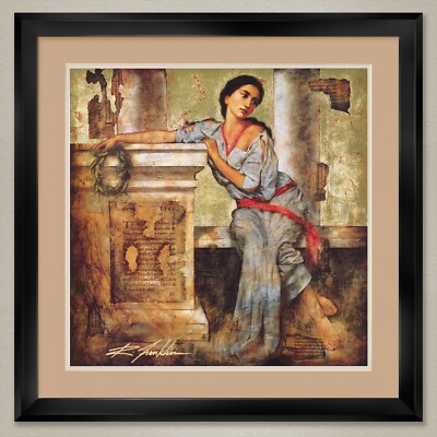 35W''x35H'': GODDESS OF DAWN by RICHARD FRANKLIN - DOUBLE MATTE, GLASS and FRAME