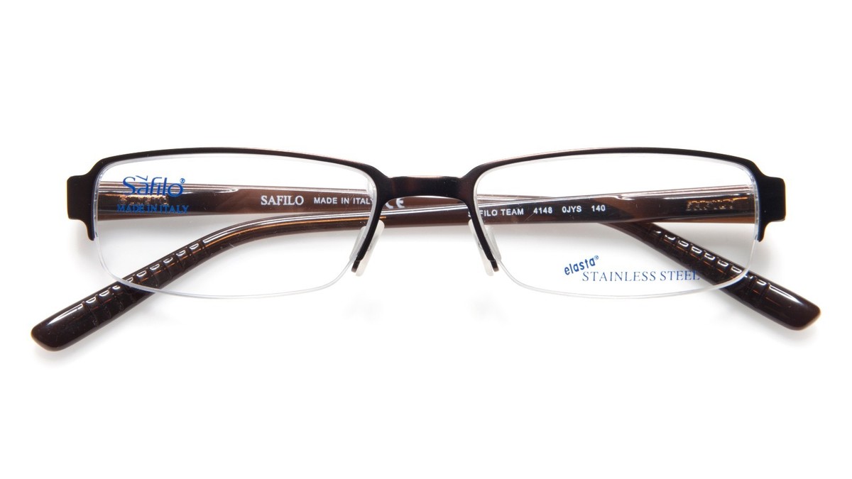 NEW SAFILO TEAM 4148 0JYS SEMI MATTE DARK BROWN EYEGLASSES
