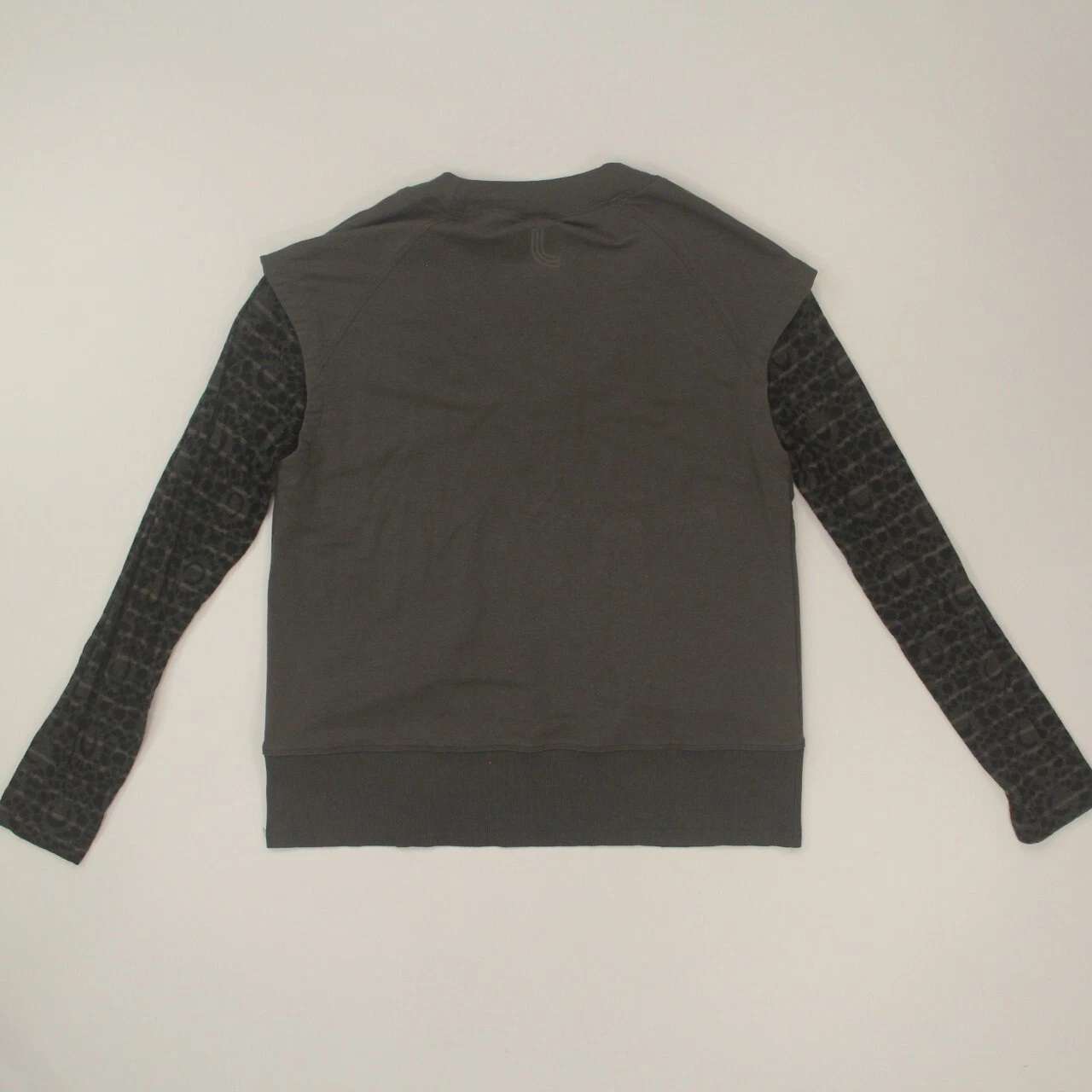 lole mix-media workout activewear casual long sleeve shirt