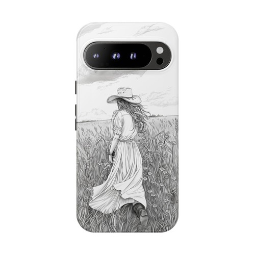 Cowgirl Drawing Field Phone Case for iPhone, Samsung Galaxy, Pixel - 第 207/240 張圖片