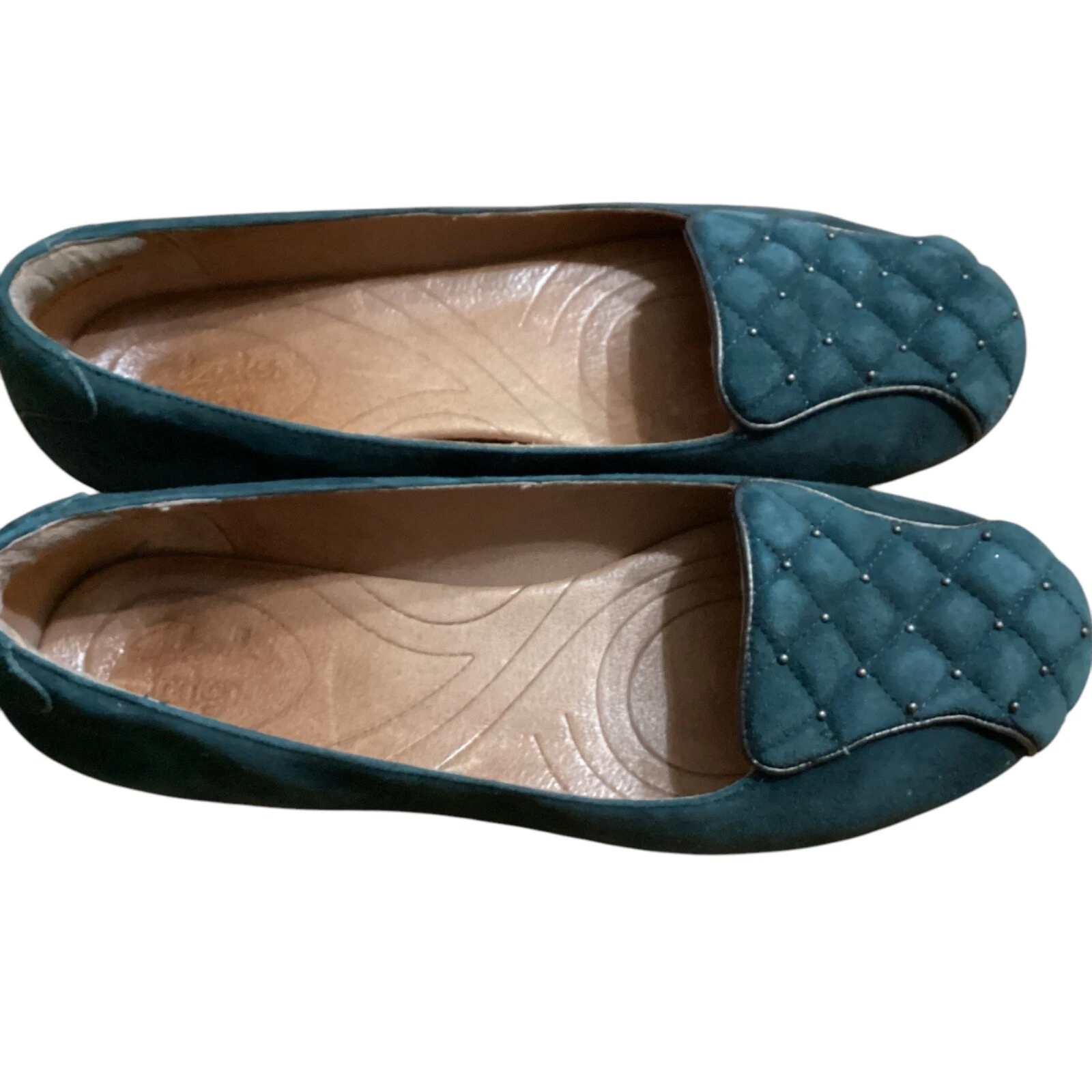 Mocassini mocassini Clarks verde indaco scamosciati slip on da guida taglia 8