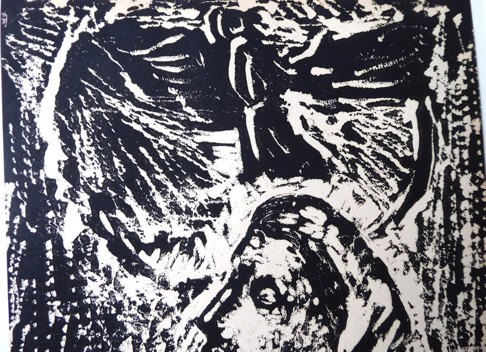 MARKUS LÜPERTZ - OHNE TITEL - AUS: "KRATER UND WOLKE" NR. 6 - LINOLSCHNITT 1990 - Bild 3 von 4