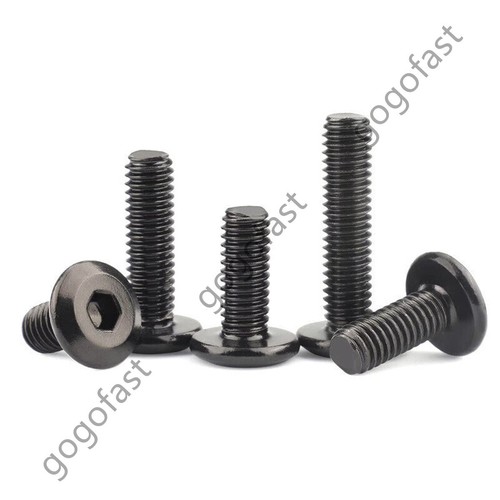 M6 M8 Black Steel Furniture Connector Bolts Hex Socket Flat Head Allen Screws - Picture 12 of 12