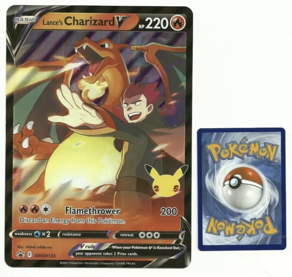 Lances Charizard V SWSH133 Pokemon Celebrations 25th Anniversary