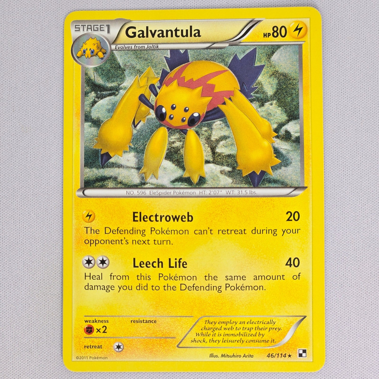 Galvantula 46/114 Black & White Regular Rare Pokemon Card TCG English LP