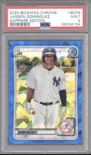 2020 BOWMAN CHROME JASSON DOMINGUEZ SAPPHIRE EDITION #BCP8 PSA 9