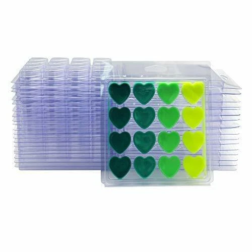 Wax Melt Molds Heart Shape - Clear Wax Molds Plastic Wax Melt