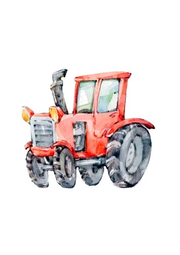 Tractor Crane Digger Watercolour Set Of 6 Prints Wall Art Poster Picture - Picture 5 of 7