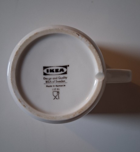 IKEA White Porcelain Cup/Mug 13781 225 ml - 7cm Tall / 8.5cm Diameter - Picture 6 of 6