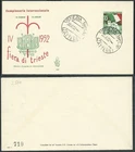 1952 ITALY FDC VENETIA 150 FAIR OF TRIESTE NO ARRIVAL STAMP - CG