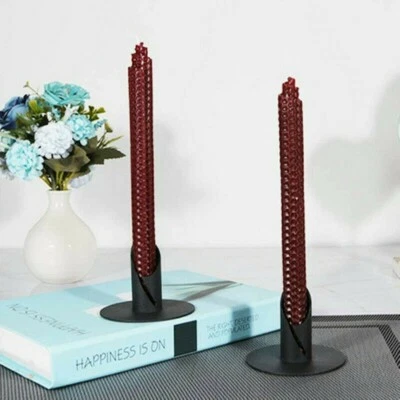 2 X Retro Eisen Kerzenhalter Taper Kerzenständer Ständer Hochzeit Party Deko - Bild 1 von 4