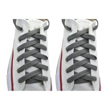 2 Pairs Flat 27,36,45,54,63" Athletic Sports Sneaker D/Gray Shoelace Strings