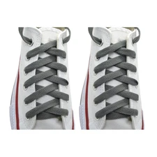 2 Pairs Flat 27,36,45,54,63" Athletic Sports Sneaker D/Gray Shoelace Strings 