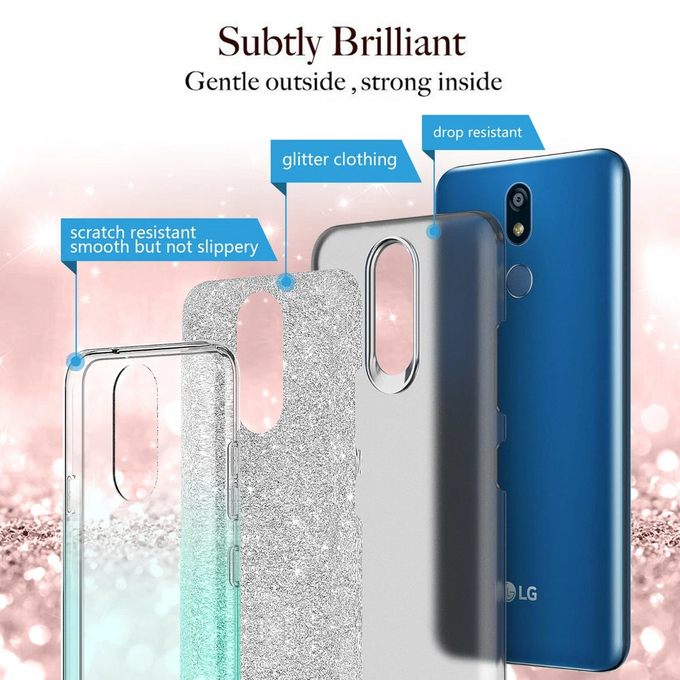 Funda delgada brillante brillante brillante brillante brillante para LG K40/Solo LTE/K12 Plus/X4 2019 Foto 2 de 4