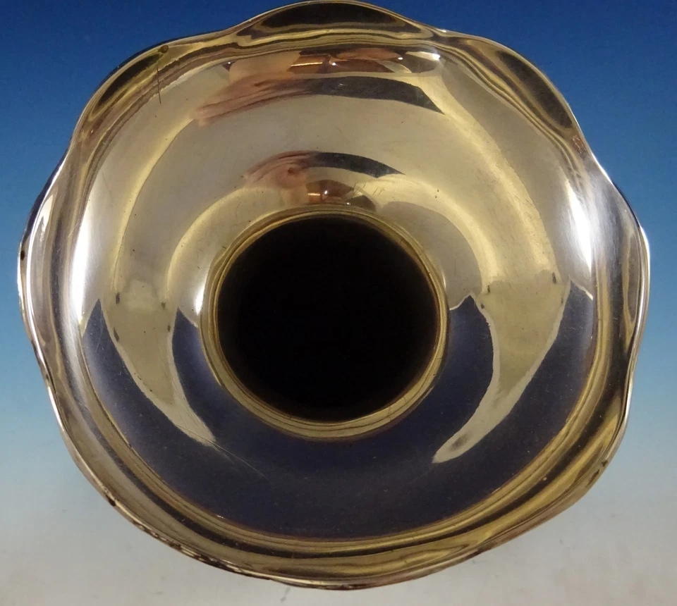 Chrysanthemum by Tiffany and Co Sterling Silver Vase 13" Tall (#2633) - Image 4 of 4