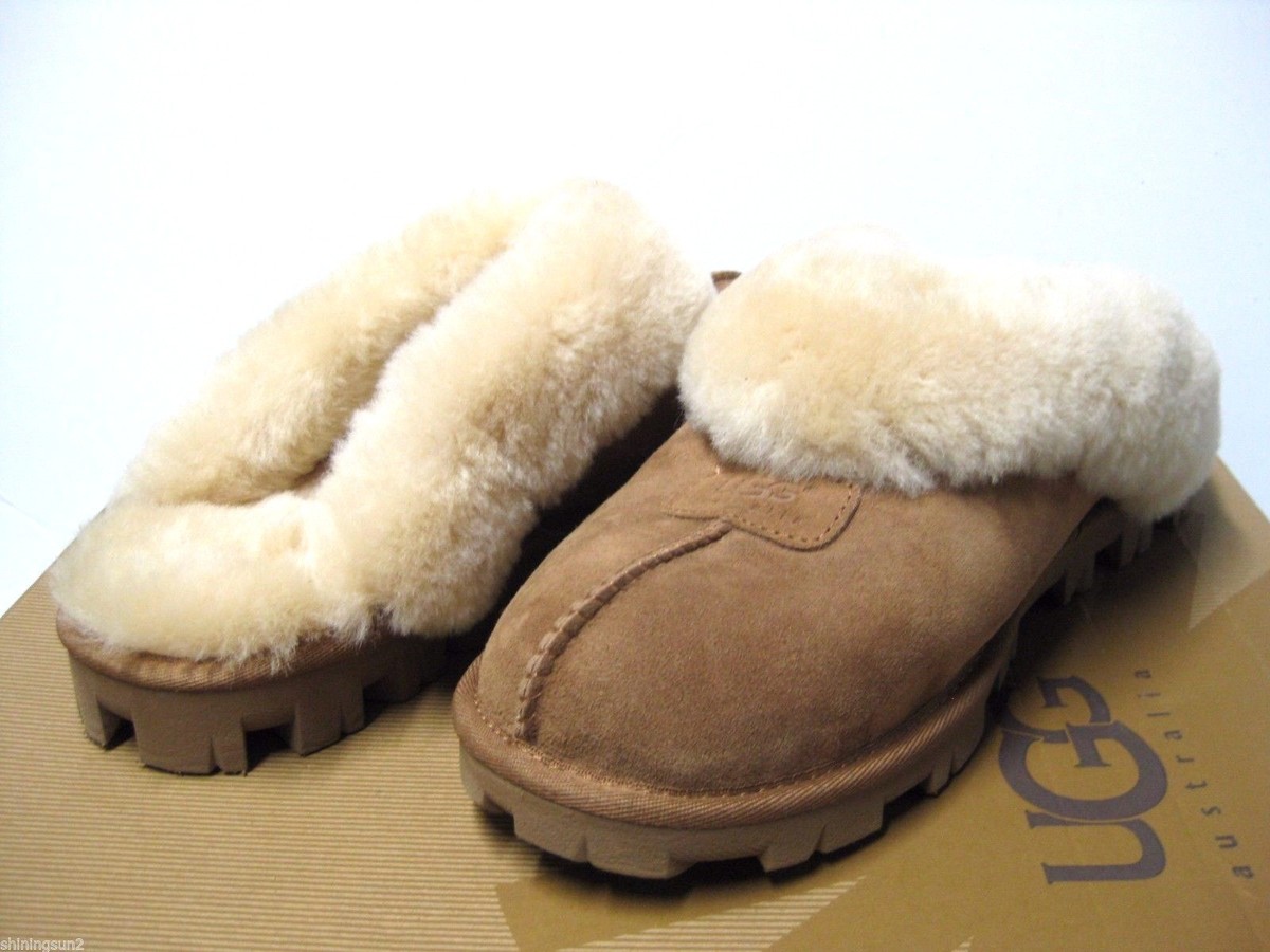 UGG COQUETTE WOMEN SLIPPERS SUEDE CHESTNUT US 10 /UK /EU 41
