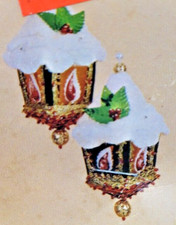 Holiday Industries HOLIDAY LANTERN Vtg Sequin Bead Christmas Ornament Kit Make 2