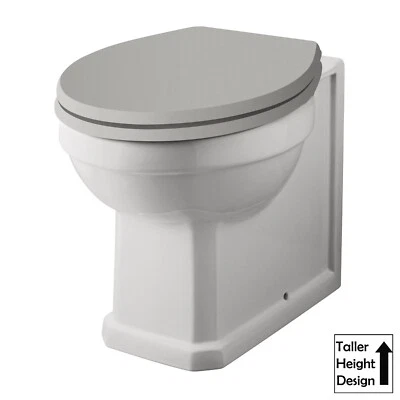 Hudson Reed Traditional Comfort Height Back to Wall Toilet Pan Excluding Seat