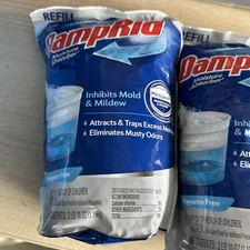 DAMPRID Moisture & Musty Odor Absorber Refill Pouch Dehumidifier 42 oz 2 Pack