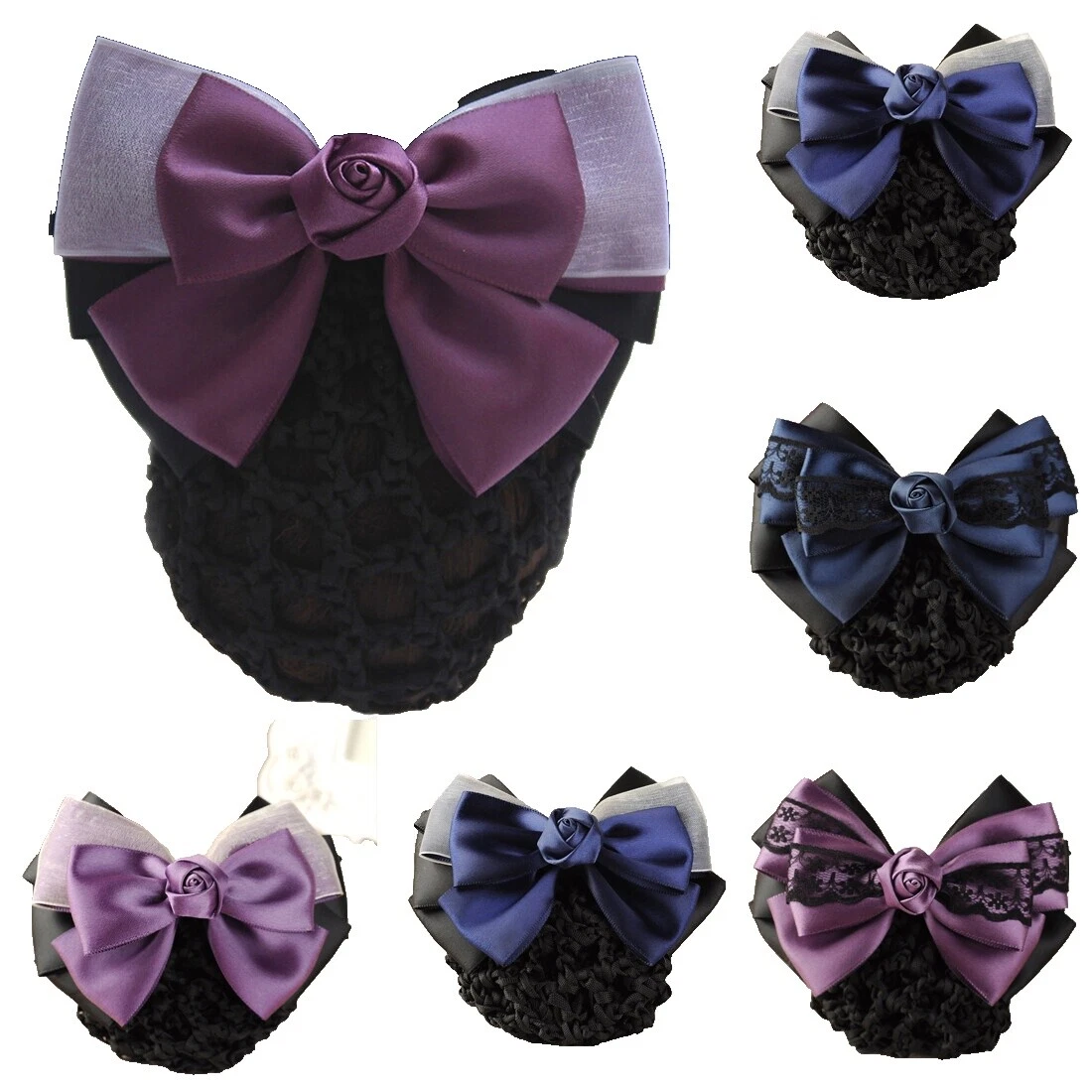 Clips Para El Pelo Pelo Flor De Raso Para Mujeres