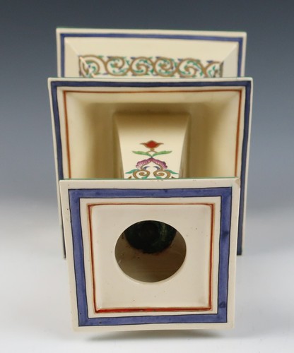 Antique 19th C. Royal Worcester Japonisme Satsuma Style Candlestick Porcelain - Picture 16 of 17
