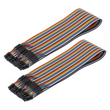 Male to Female 40Pin Breadboard Jumper Wire 2.54mm Pitch Ribbon Cable 40cm Lo...