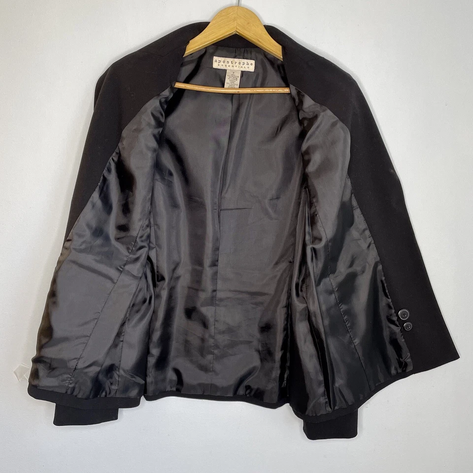 Blazer feminino Apostrophe Essentials Y2K tamanho 8 preto dois botões - Imagem 3 de 4