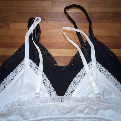 Jenni on Repeat Bralette de Encaje Ancho, Juego de 2 Negro/Blanco Pequeño - Imagen 5 de 7