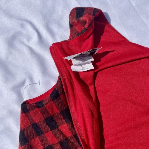 Rare Editions Big Girls Knit Buffalo Check Dress Red Size 14 - Picture 5 of 10