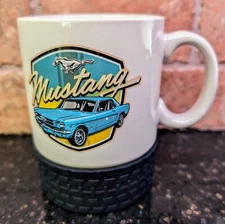 Open Road Brands Ford Mustang Coffee Mug with Removable Rubber Tire Base