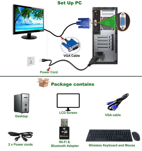HP Elite SFF PC, Core i7, 8GB Ram, 128GB M.2 SSD + 1TB HDD, 22" FHD LED Monitor - Picture 8 of 8