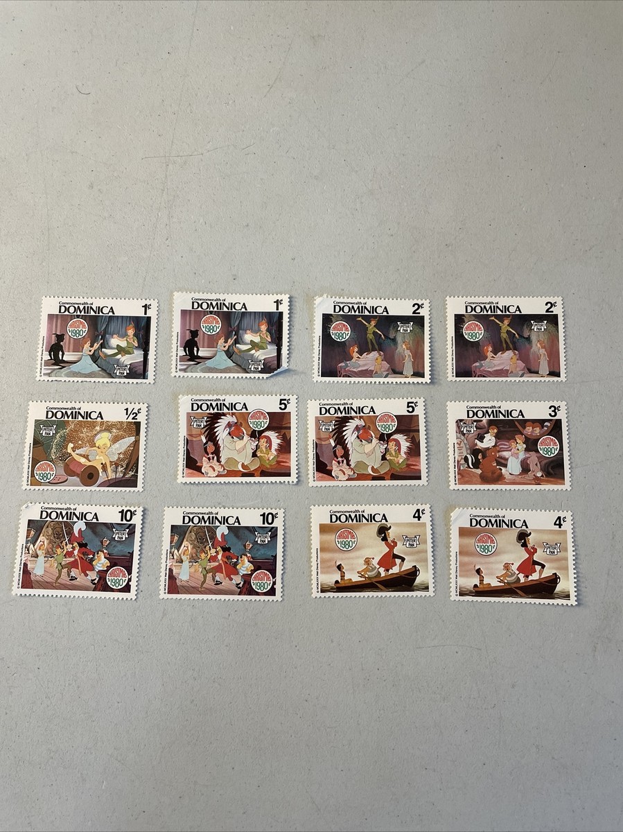 Vintage Disney Commonwealth of Dominica Christmas 1980 Peter Pan Stamps (10) | eBay Vintage Disney Commonwealth of Dominica Christmas 1980 Peter Pan Stamps (10) | eBay