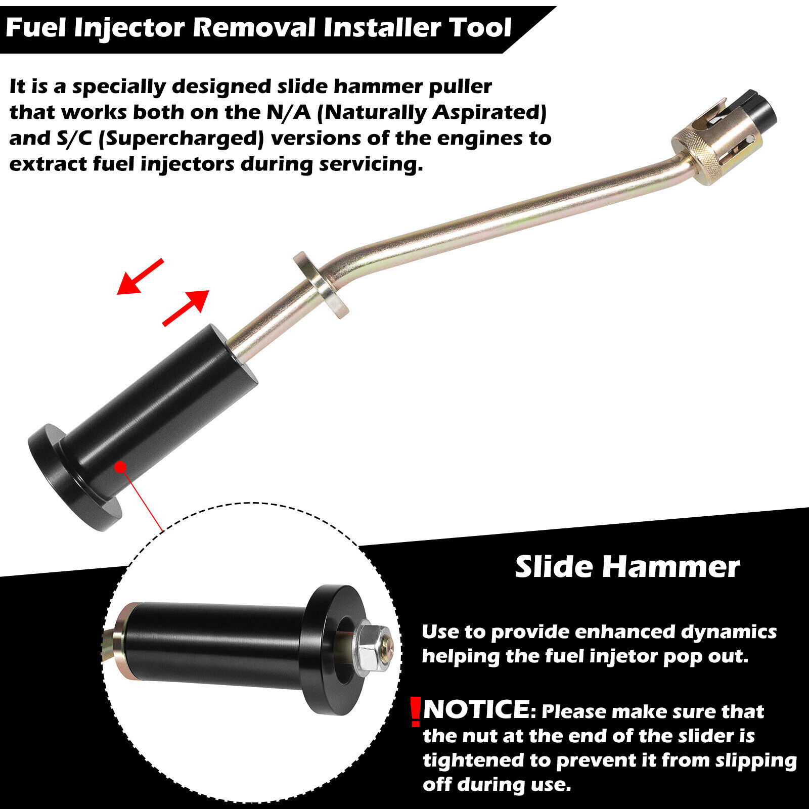 Fuel Injector Removal & Installer Tool Kit For Jaguar 3.0L & Land Rover 5.0L V8 Engines